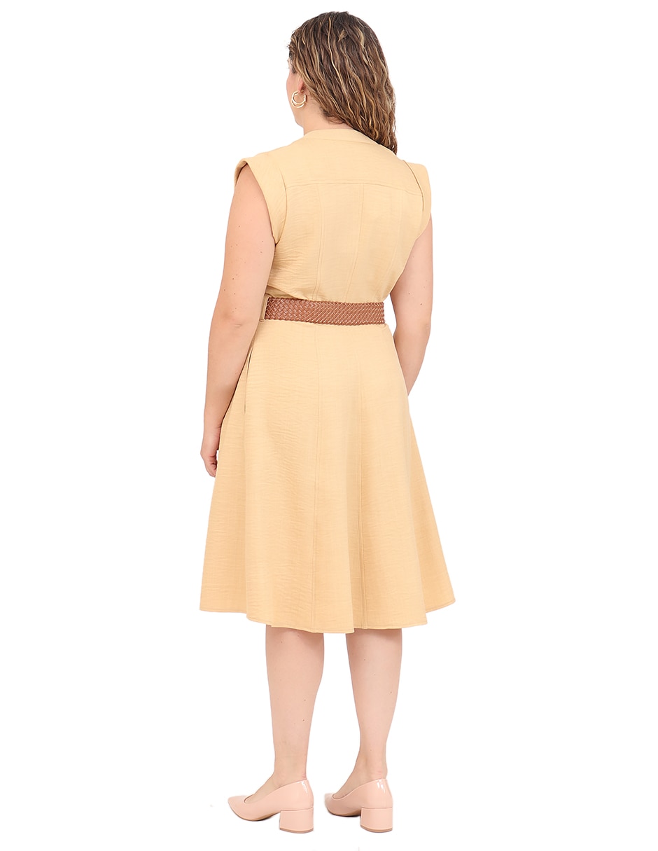 Vestido 3/4 casual duplan petite para mujer