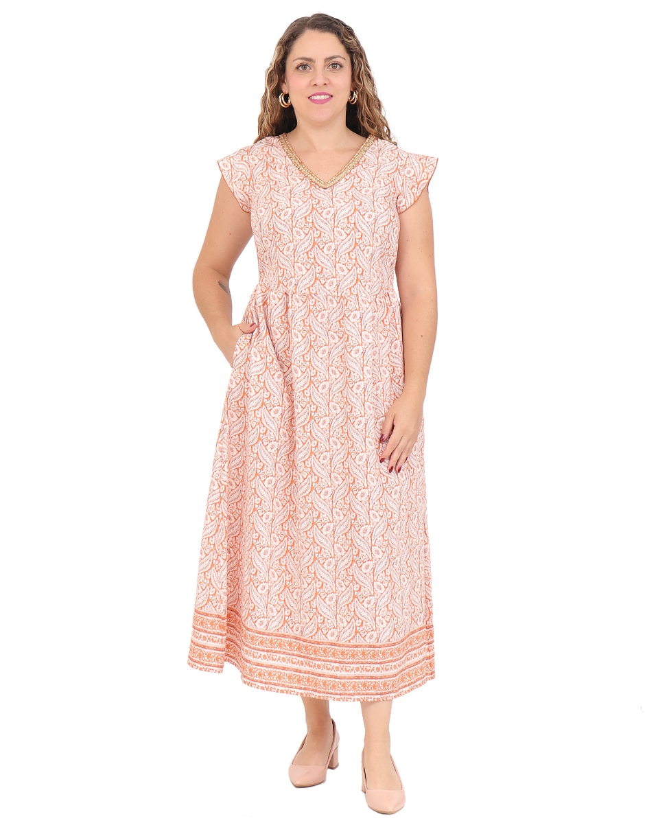 Vestido midi casual para mujer Vestido midi casual para mujer