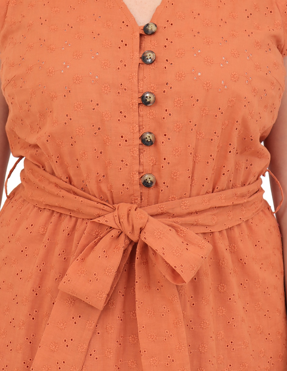 Vestido midi casual duplan petite para mujer