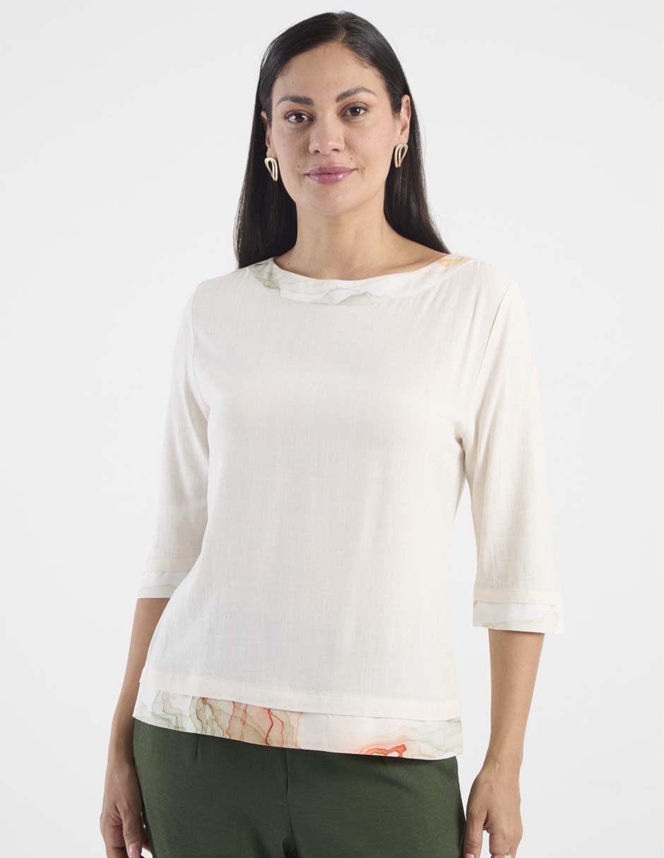 Blusa vitos manga 3/4 para mujer