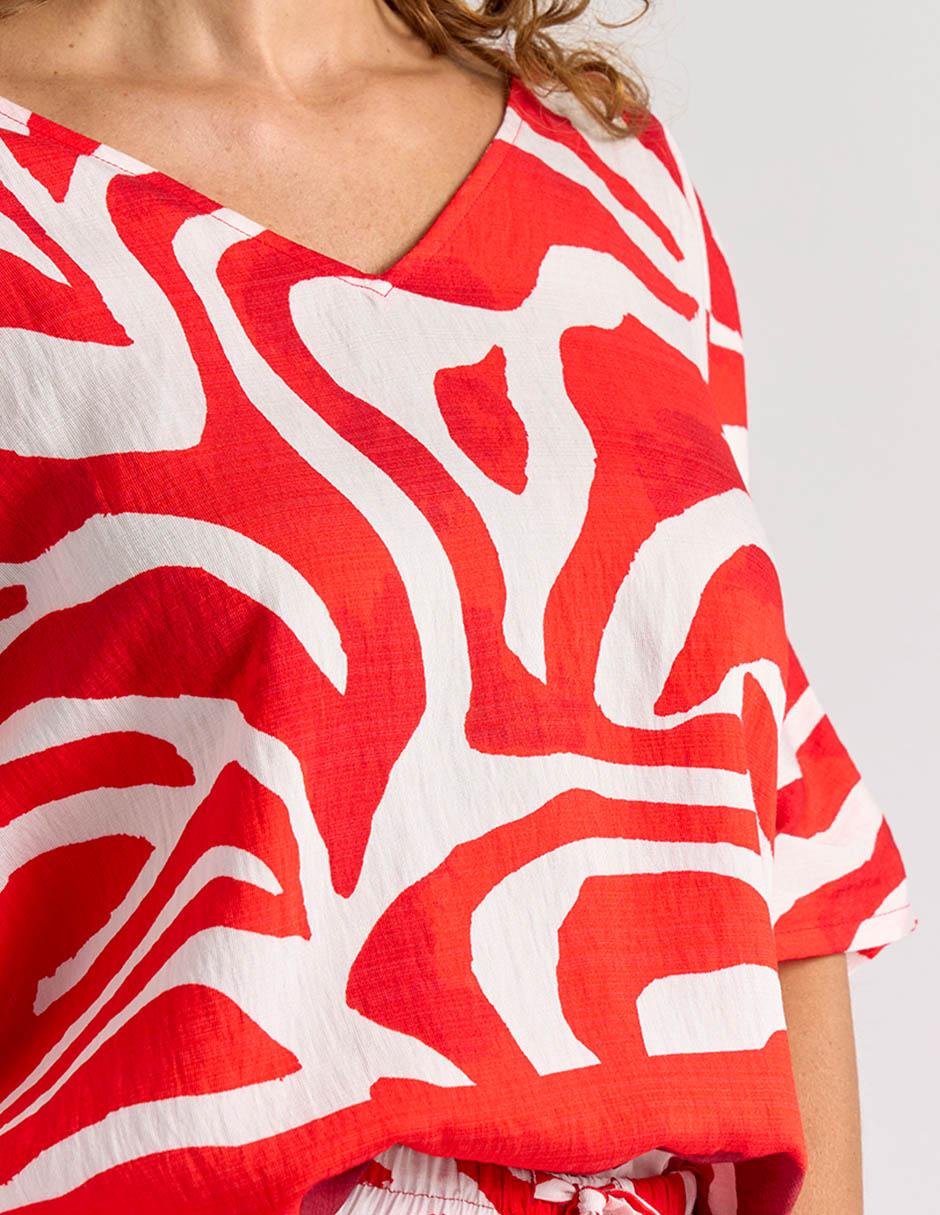 Blusa manga al codo para mujer 11
