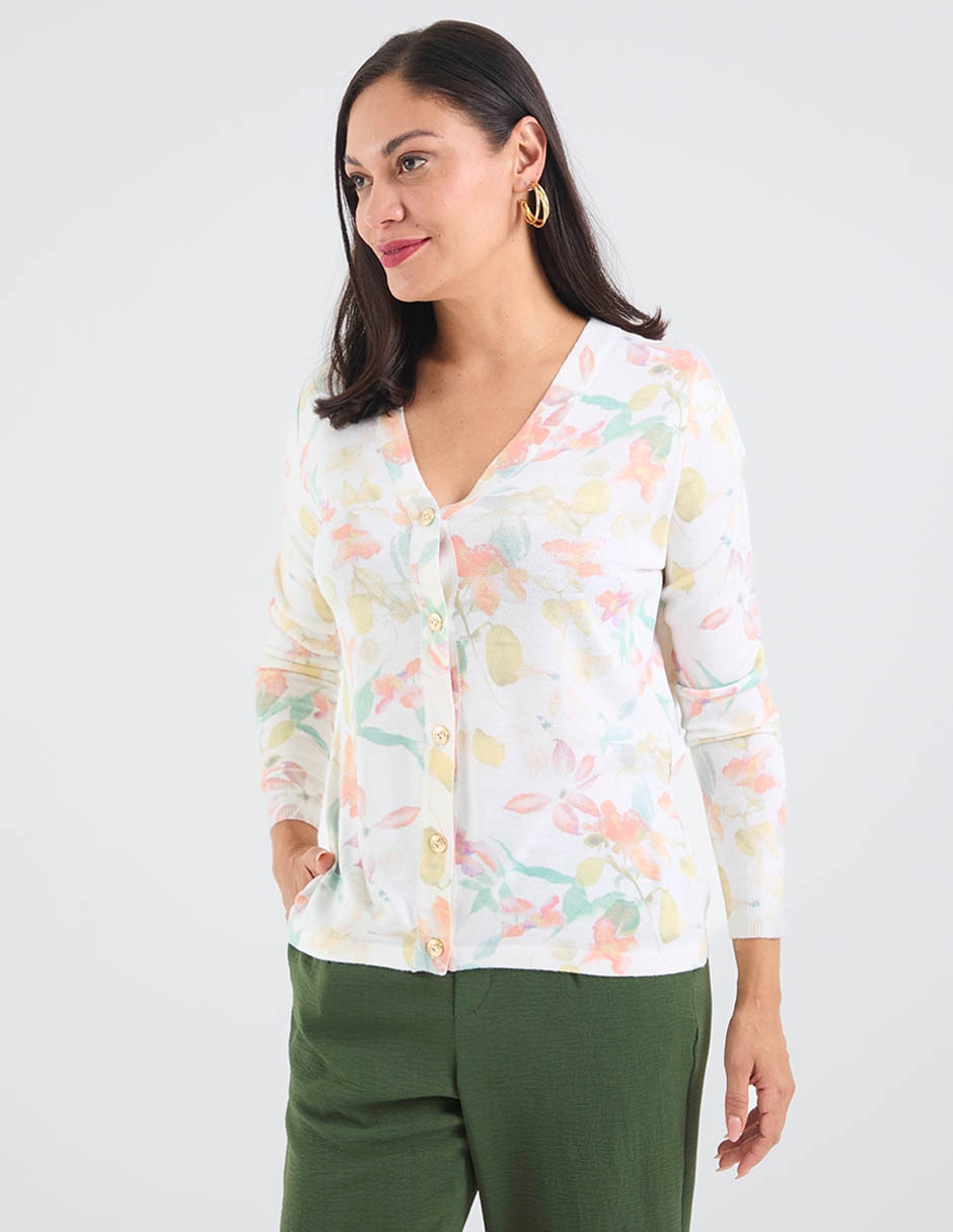 Suéter vitos cuello solapa para mujer