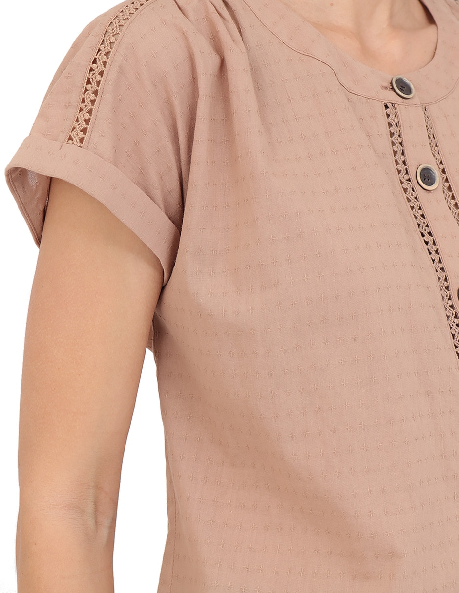 Blusa manga corta para mujer 4
