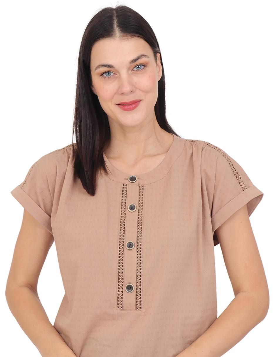 Blusa manga corta para mujer 5