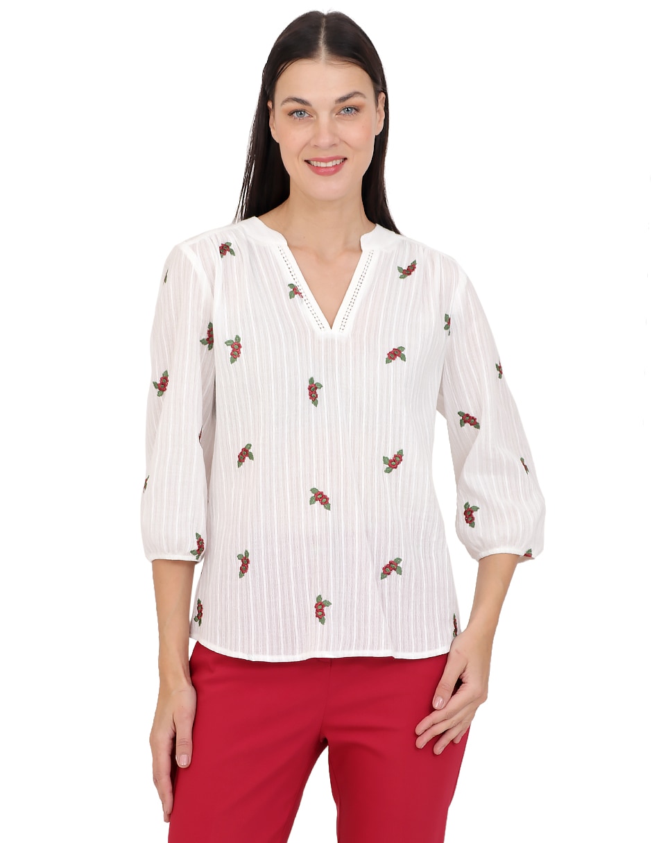 Blusa manga 3/4 para mujer Blusa manga 3/4 para mujer