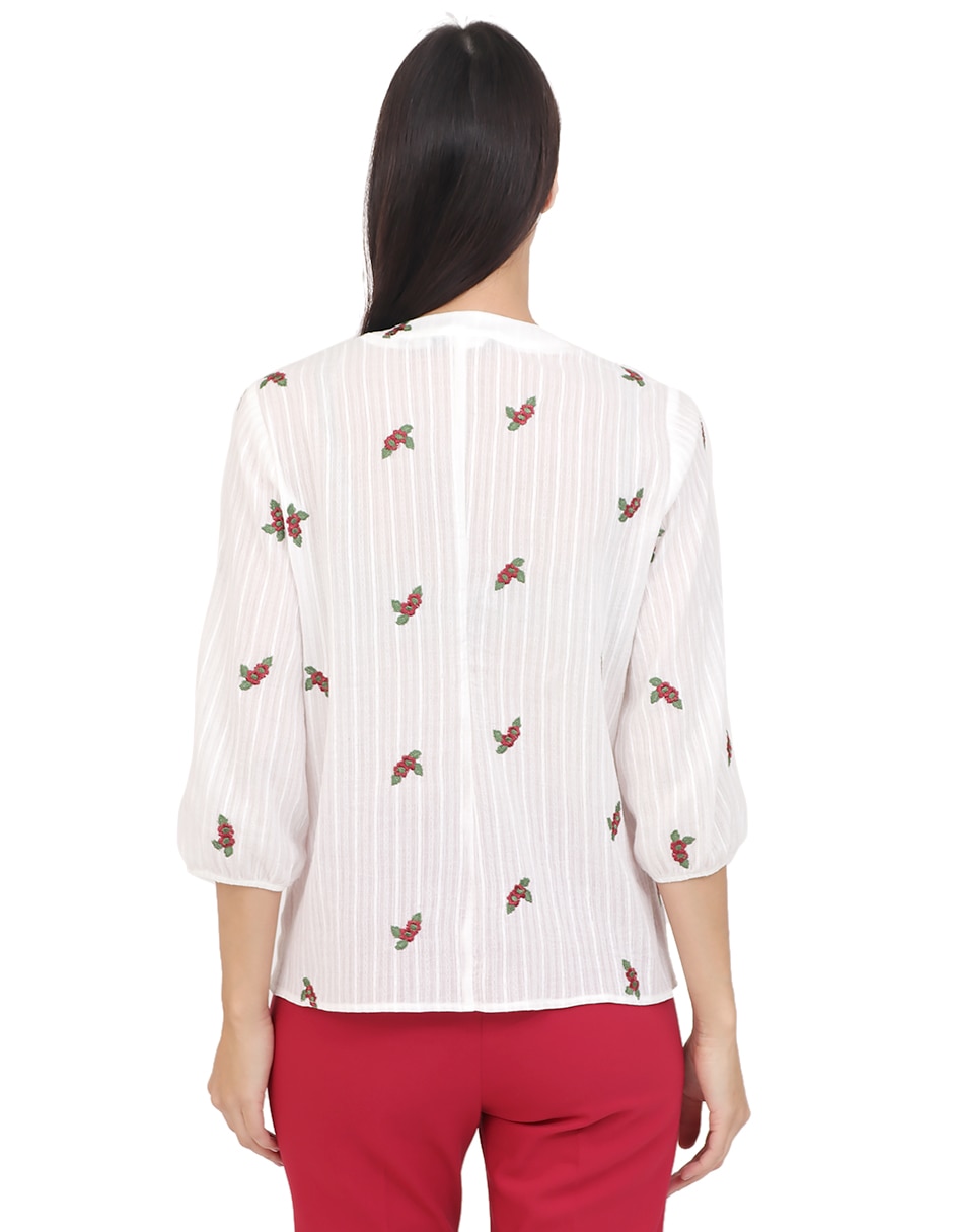 Blusa duplan manga 3/4 para mujer