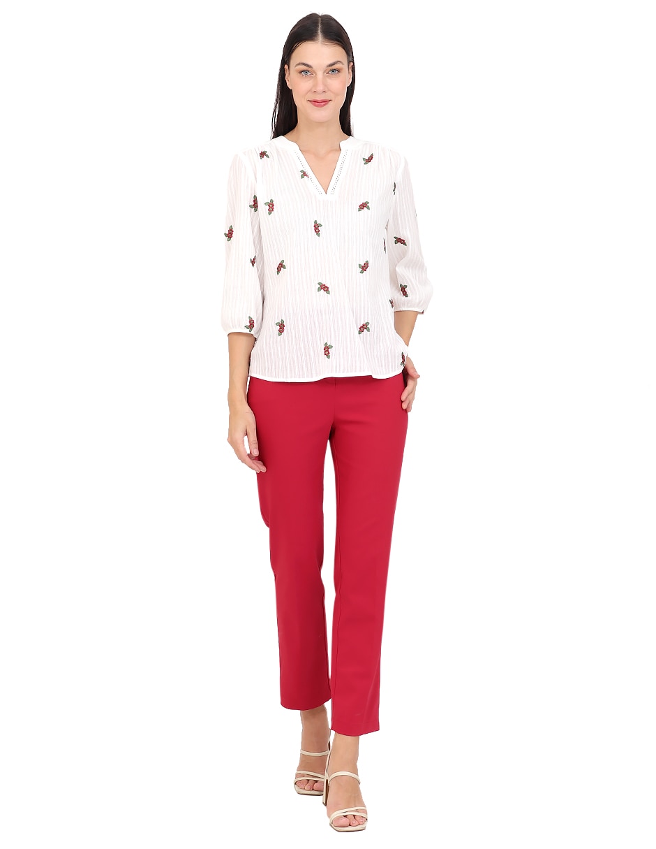 Blusa duplan manga 3/4 para mujer