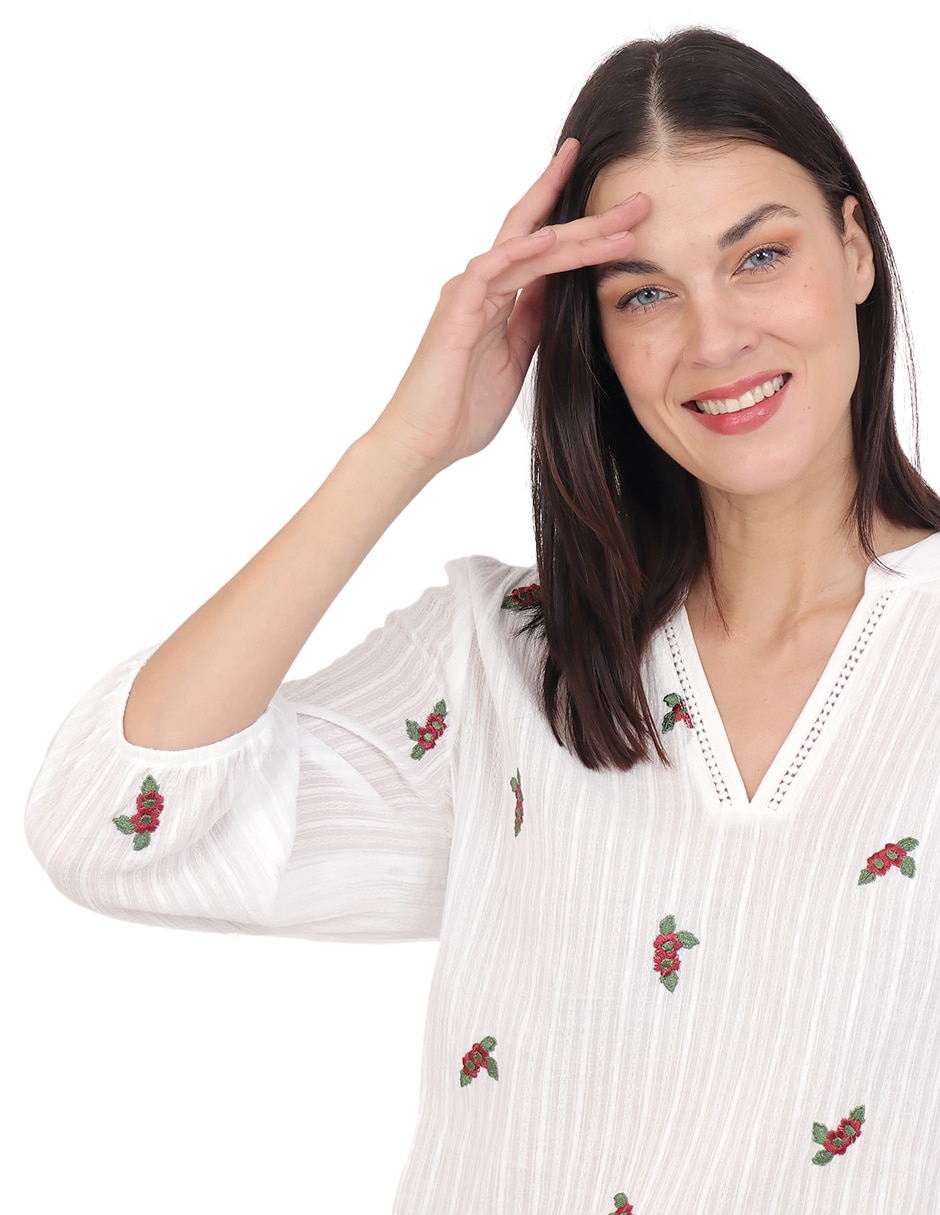 Blusa duplan manga 3/4 para mujer