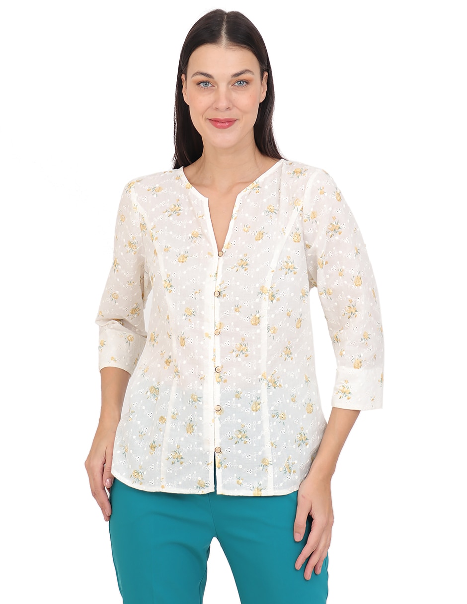 Blusa manga 3/4 para mujer Blusa manga 3/4 para mujer