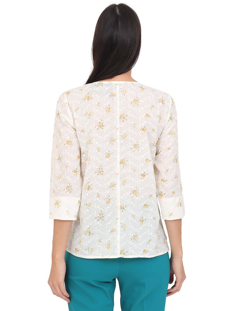 Blusa duplan manga 3/4 para mujer
