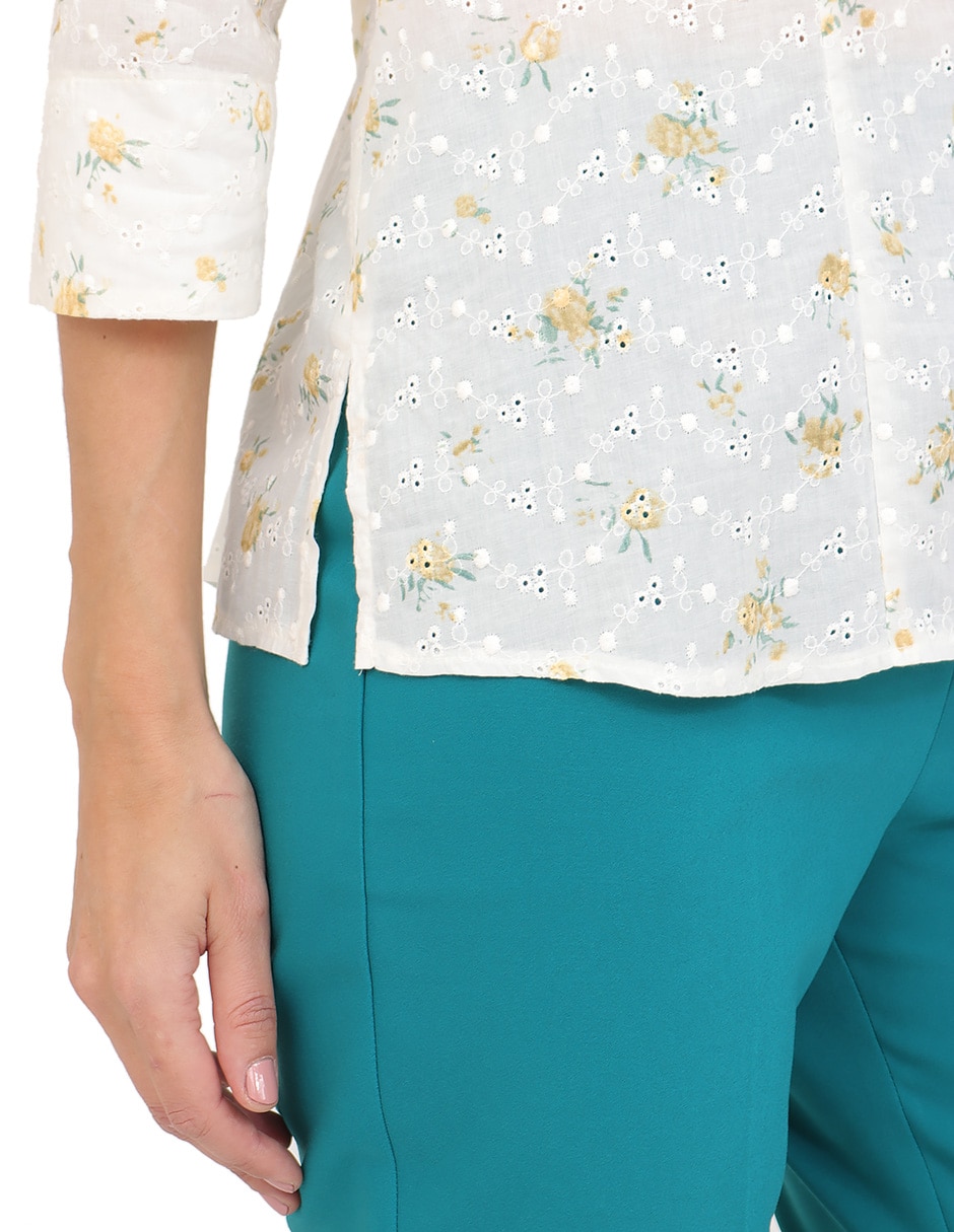 Blusa duplan manga 3/4 para mujer