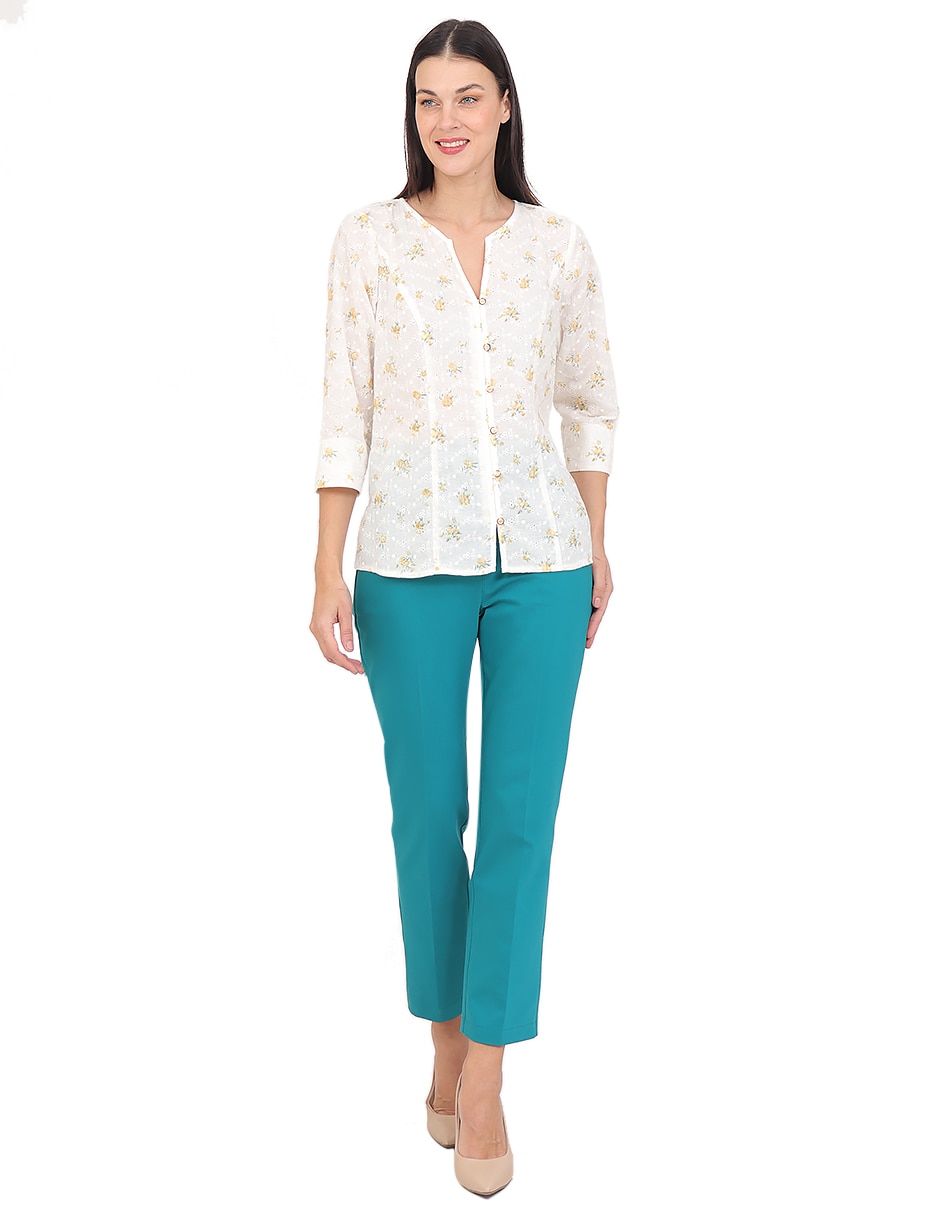 Blusa duplan manga 3/4 para mujer