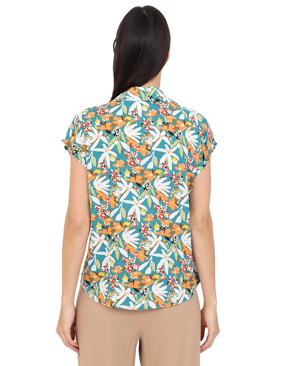 Blusa duplan manga corta para mujer