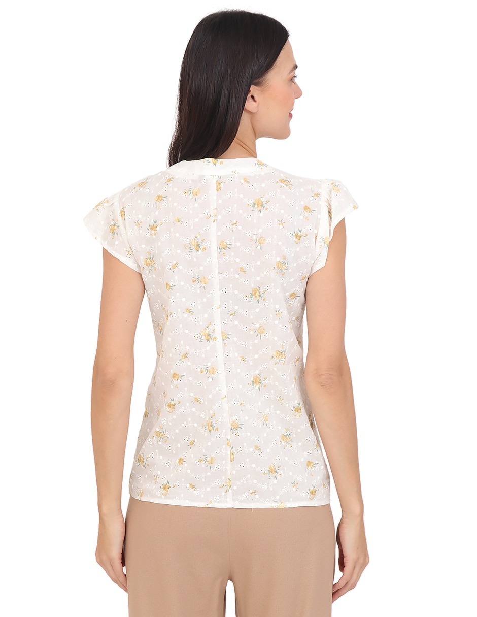 Blusa duplan manga corta para mujer