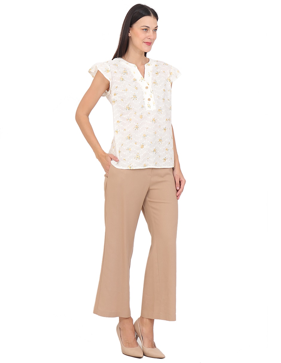 Blusa duplan manga corta para mujer