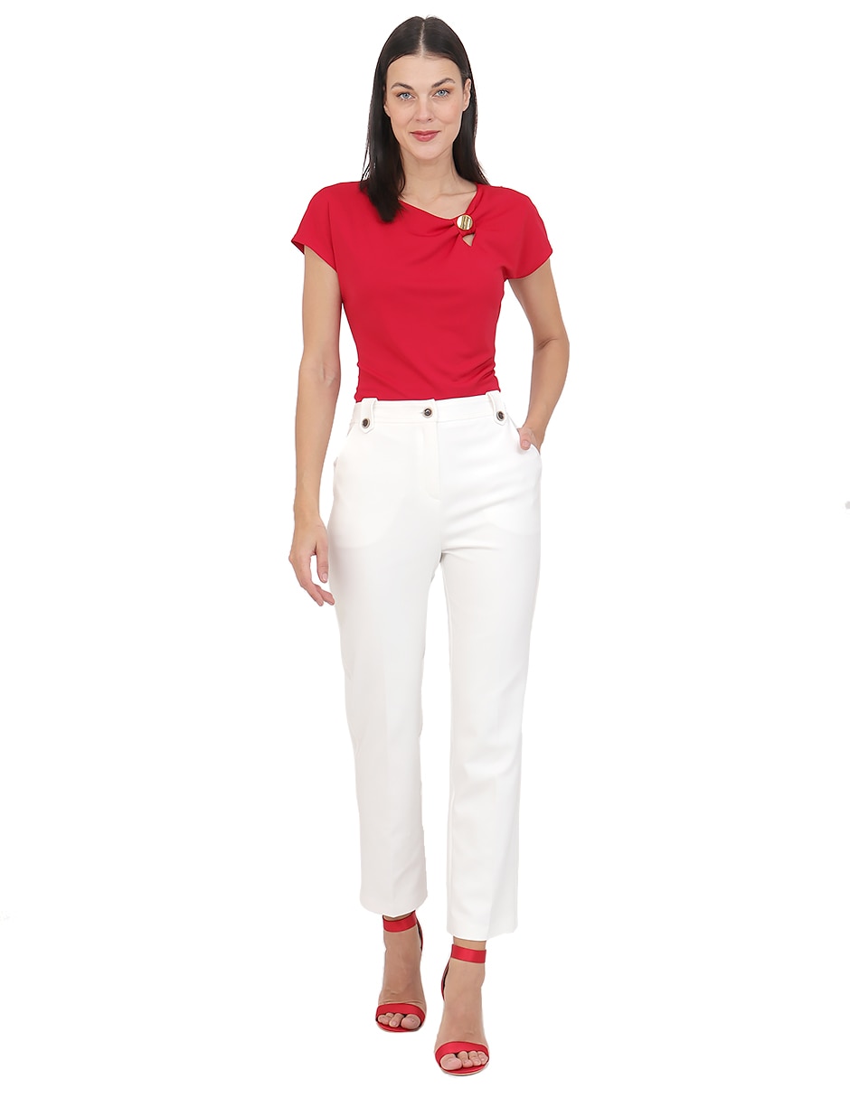 Pantalón de vestir duplan slim para mujer