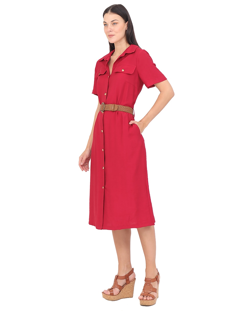 Vestido a la rodilla formal duplan para mujer