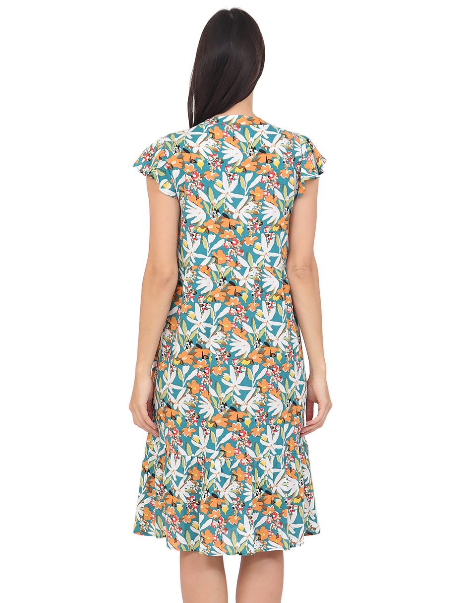 Vestido a la rodilla casual duplan para mujer