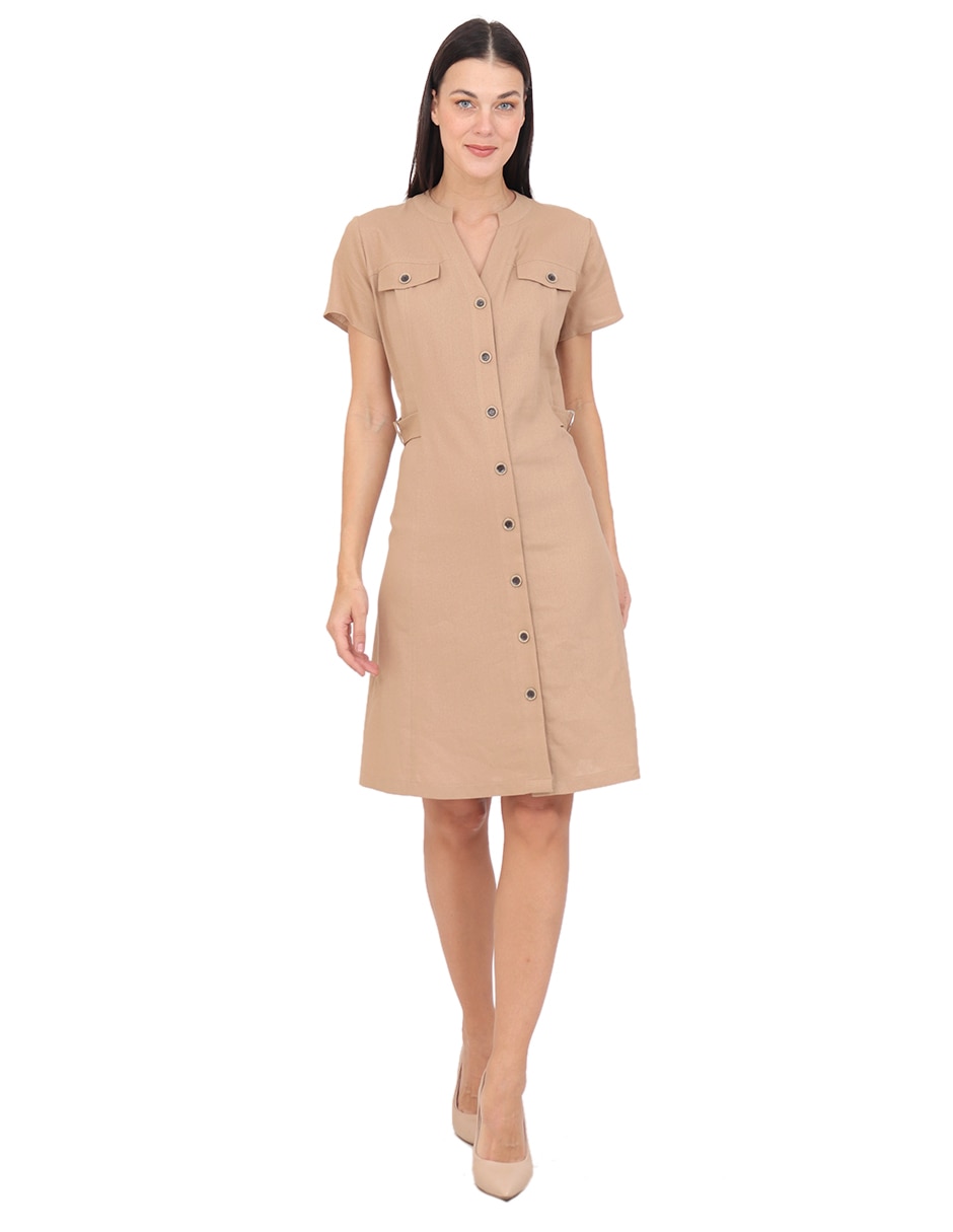 Vestido a la rodilla casual duplan para mujer