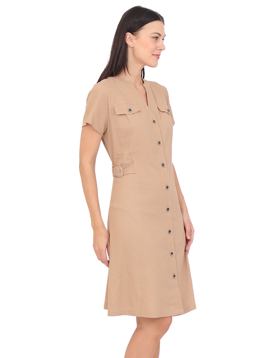 Vestido a la rodilla casual duplan para mujer