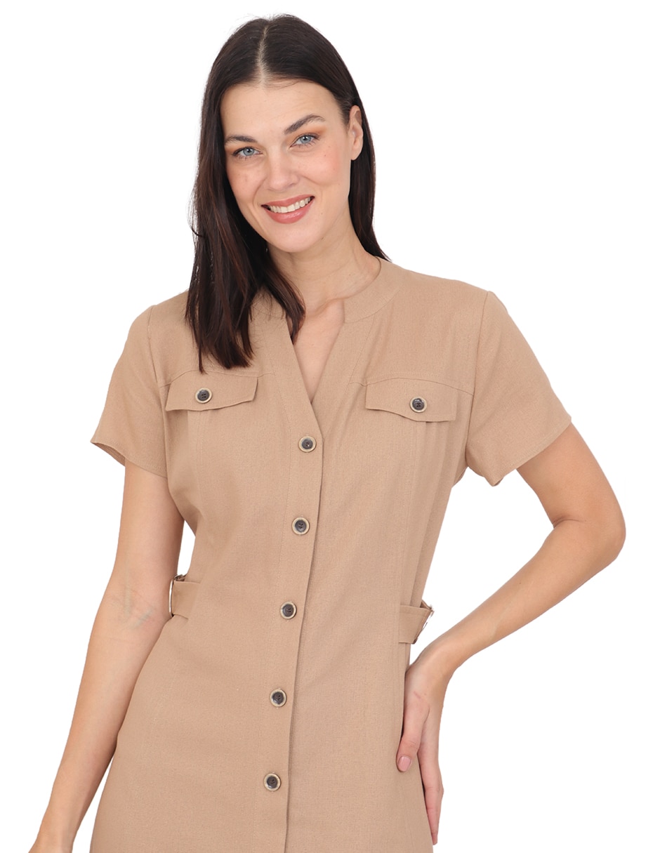 Vestido a la rodilla casual duplan para mujer