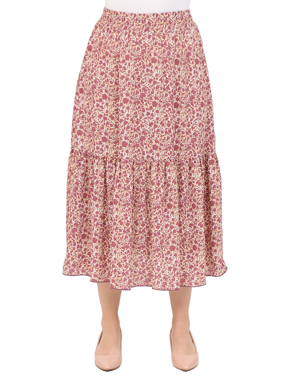 Falda midi a la cintura Falda midi a la cintura