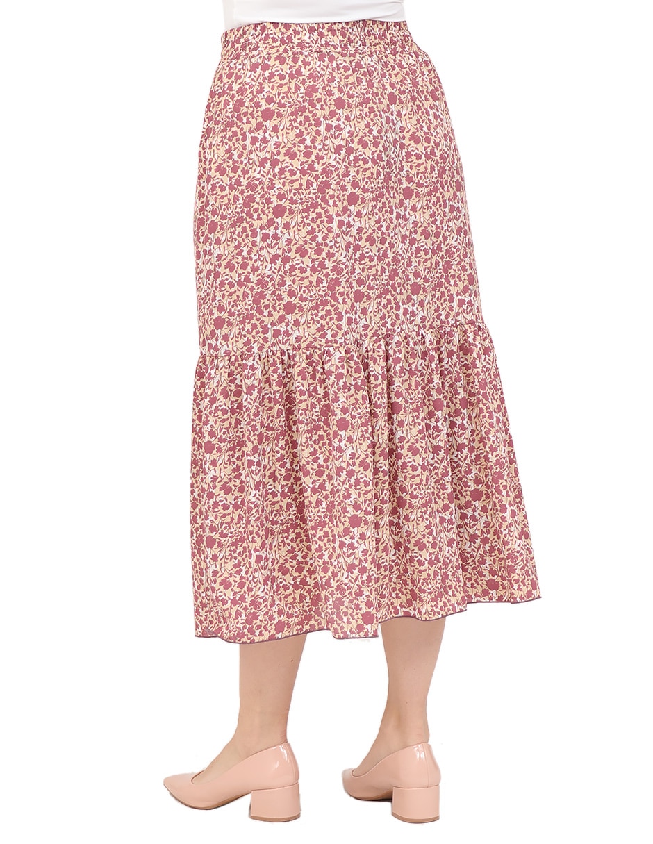 Falda midi duplan petite a la cintura