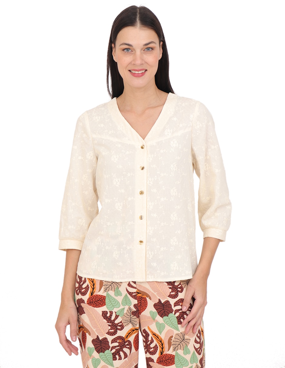 Blusa manga 3/4 para mujer