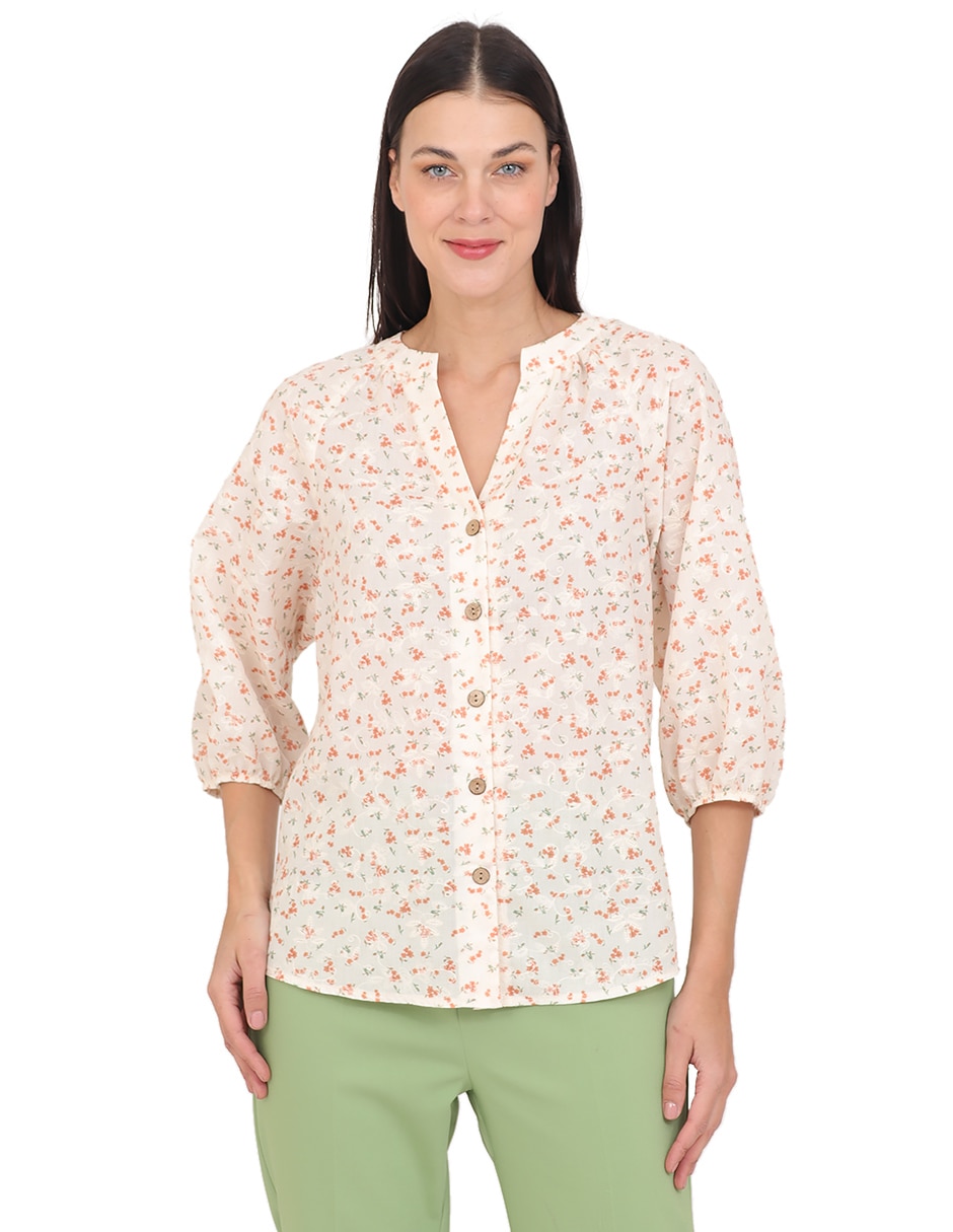 Blusa manga 3/4 para mujer Blusa manga 3/4 para mujer