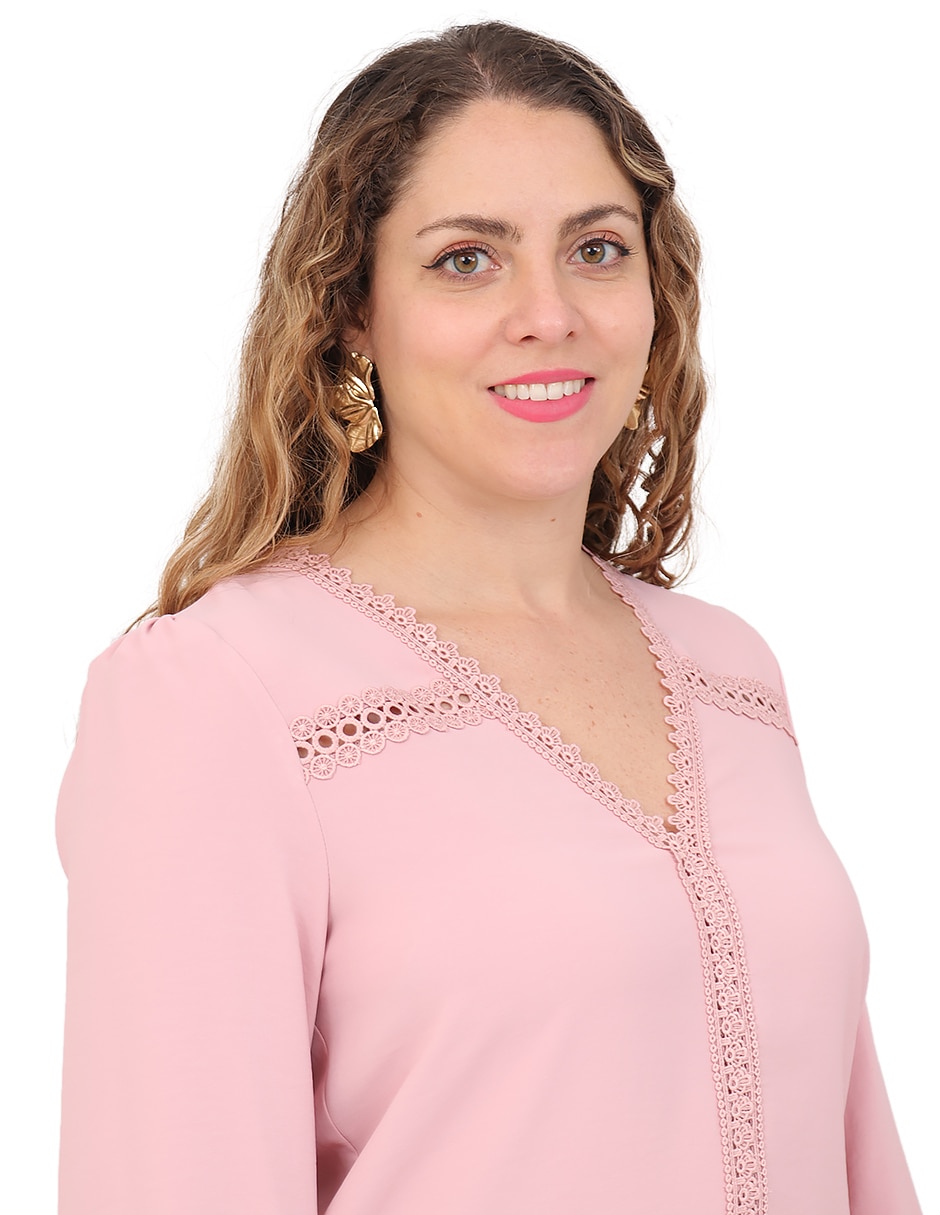 Blusa duplan petite manga 3/4 para mujer