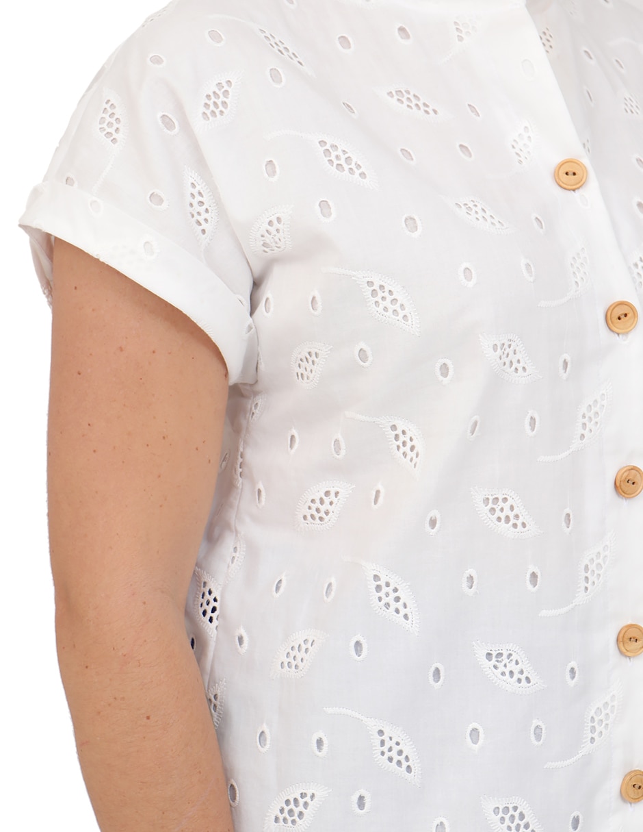 Blusa manga corta para mujer 4