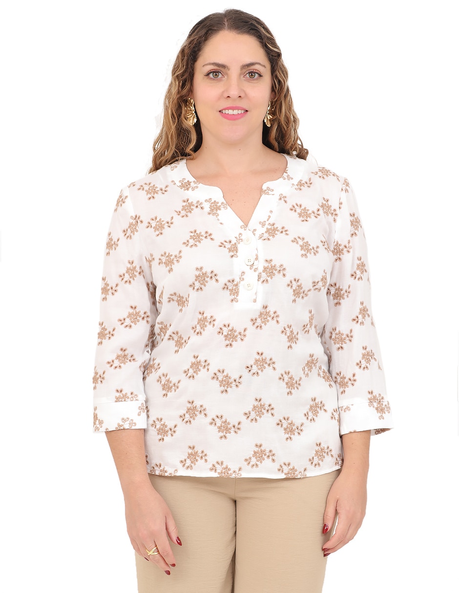Blusa manga 3/4 para mujer Blusa manga 3/4 para mujer