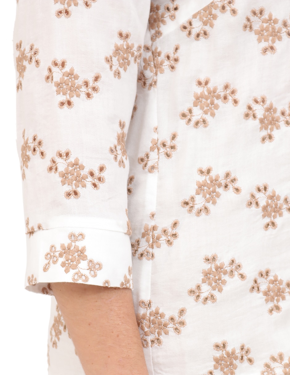 Blusa duplan petite manga 3/4 para mujer