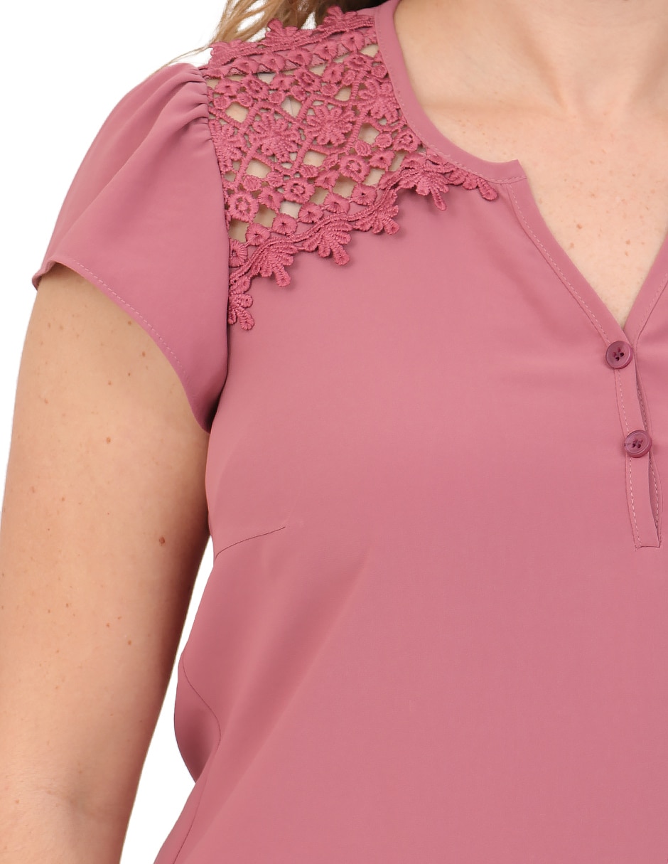 Blusa manga corta para mujer 4
