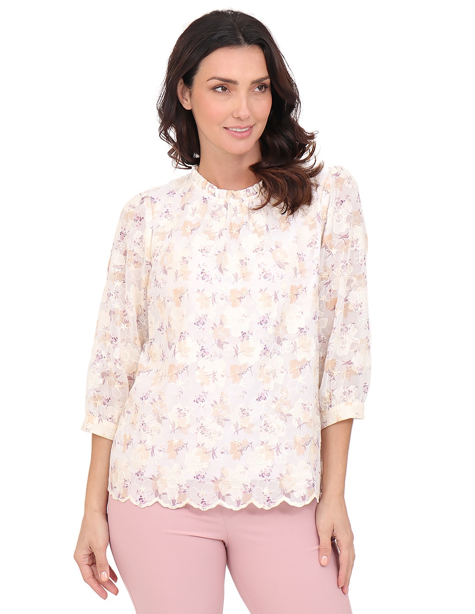 Blusa manga 3/4 para mujer
