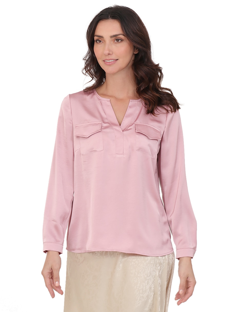 Blusa manga larga para mujer
