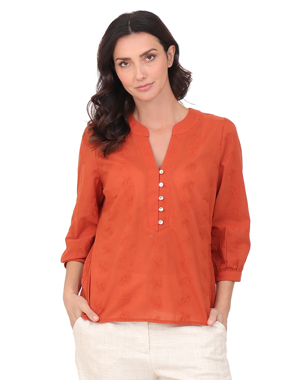 Blusa manga 3/4 para mujer