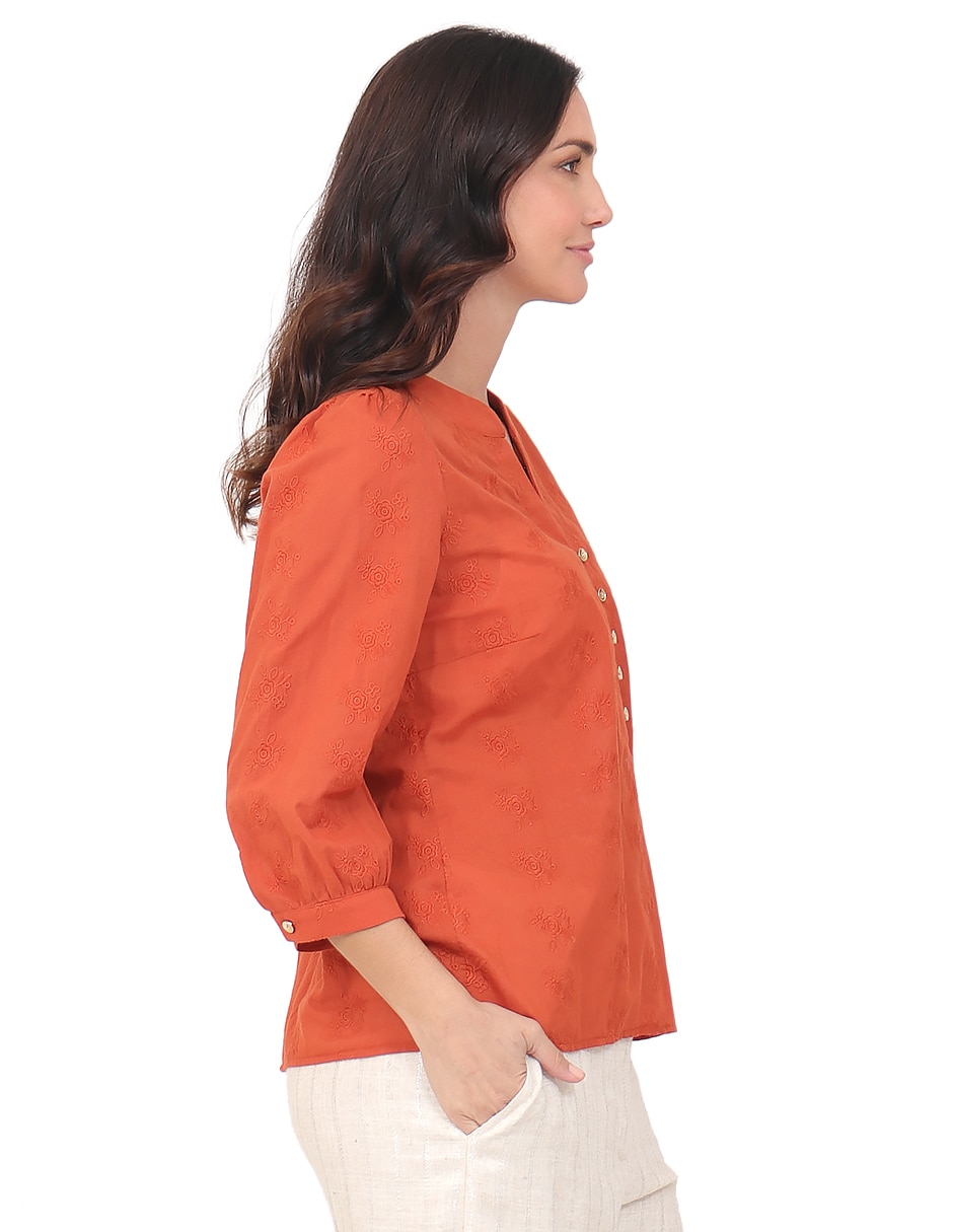 Blusa duplan manga 3/4 para mujer