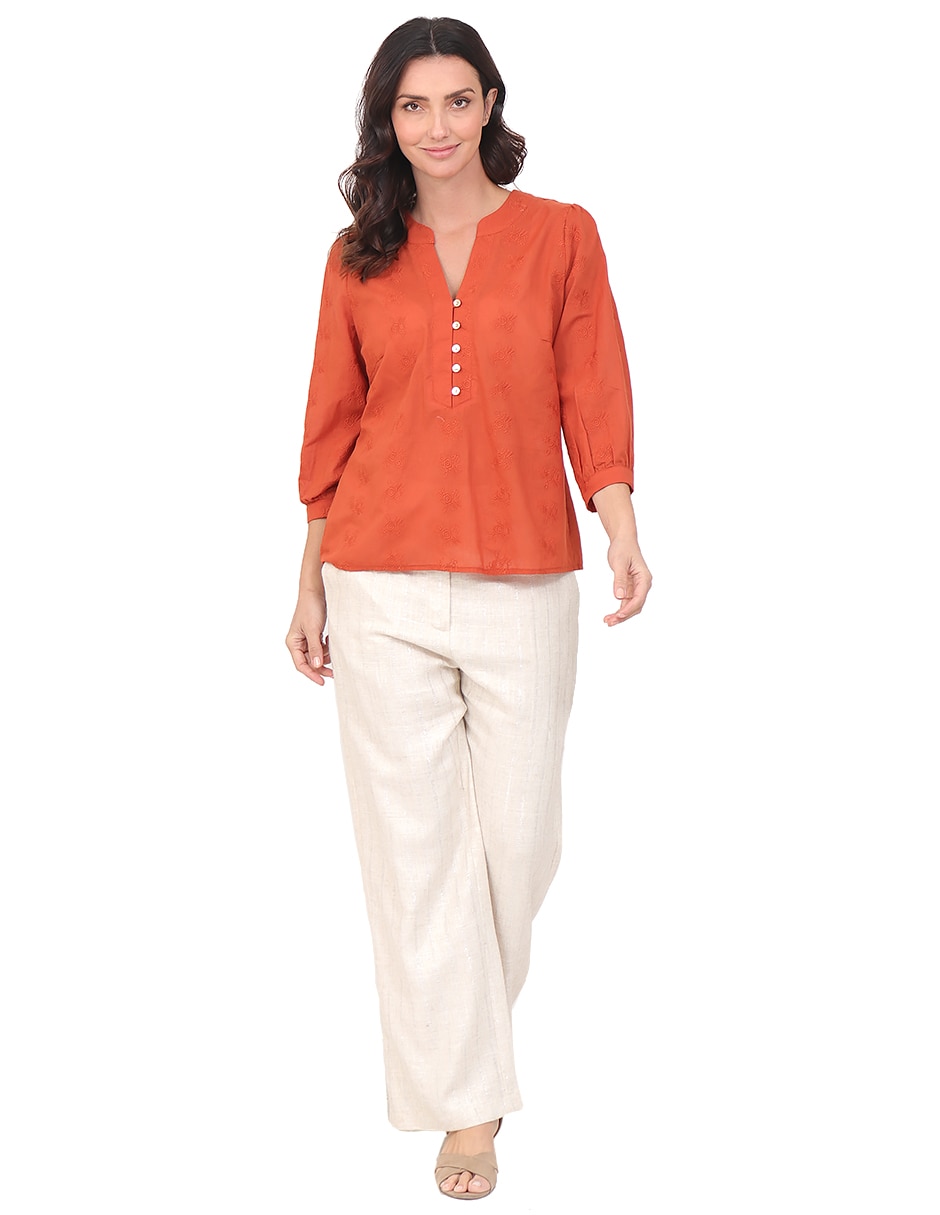 Blusa duplan manga 3/4 para mujer