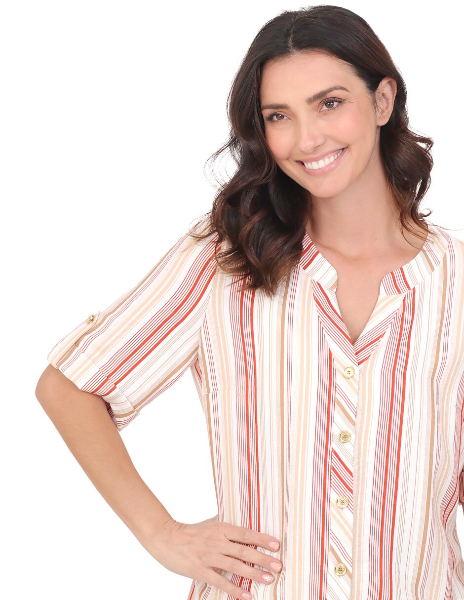 Blusa manga al codo para mujer 5