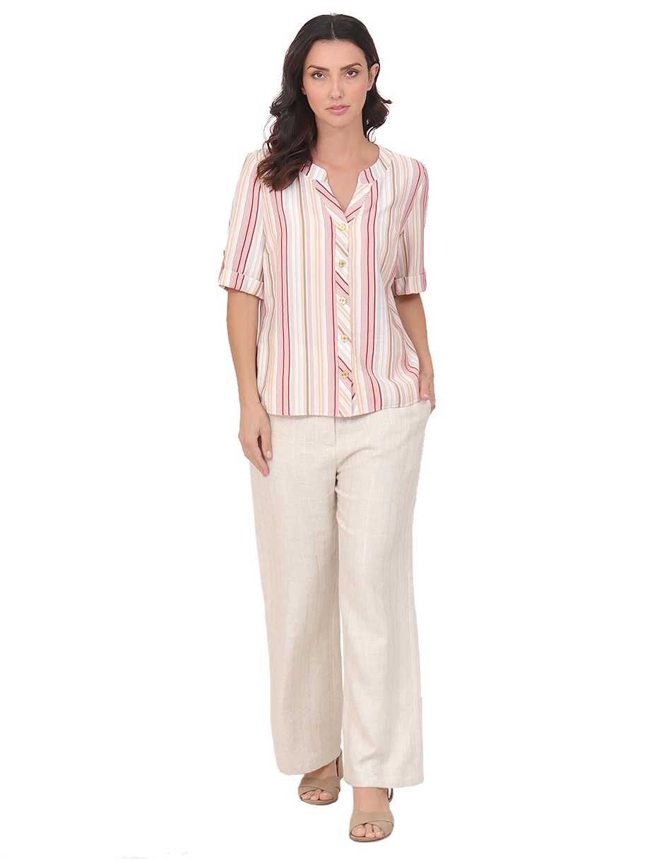 Blusa manga al codo para mujer 6