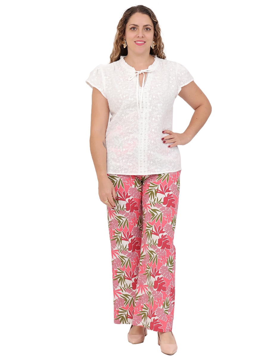 Pantalón de vestir duplan petite recto para mujer