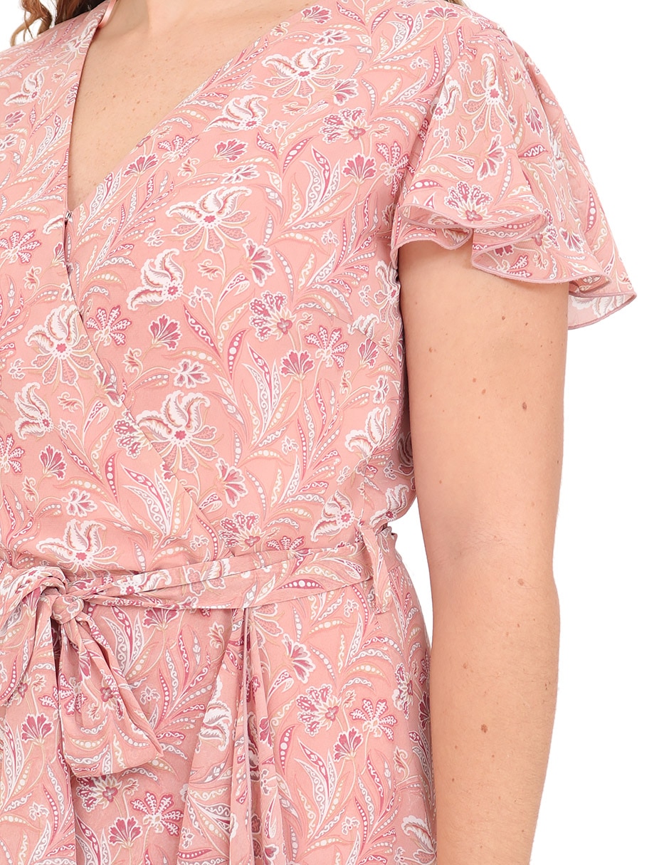 Vestido midi casual duplan petite para mujer