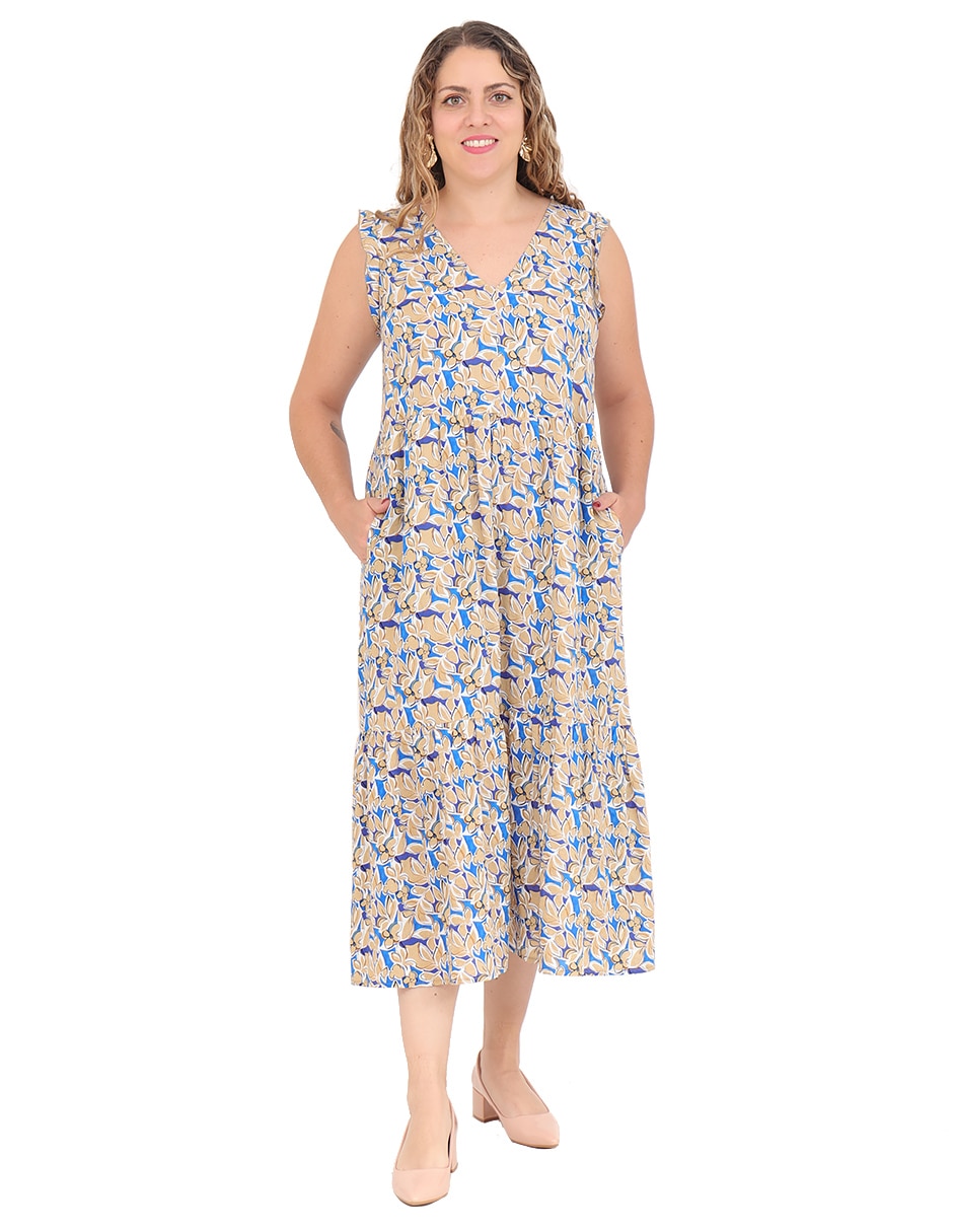 Vestido midi casual para mujer Vestido midi casual para mujer