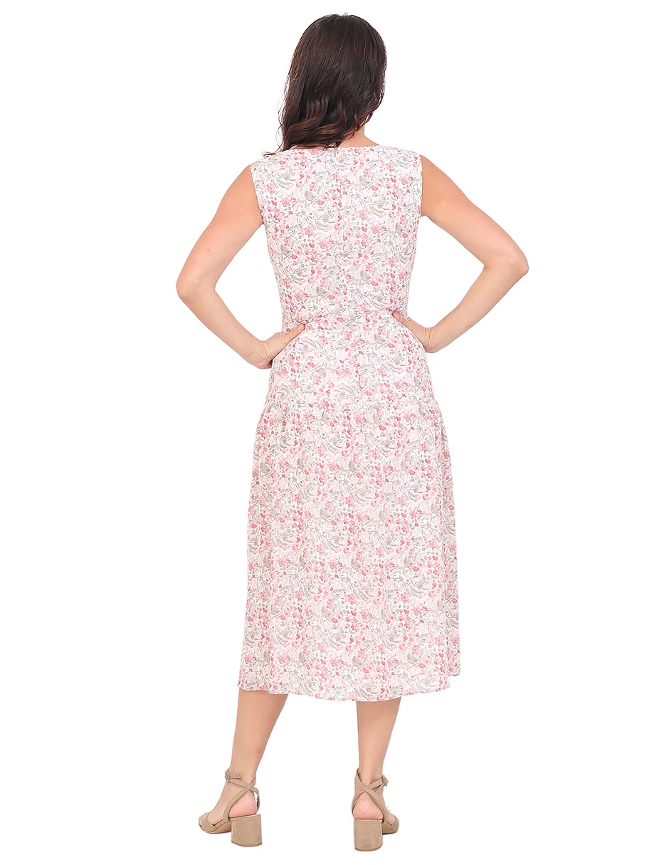 Vestido midi formal duplan para mujer