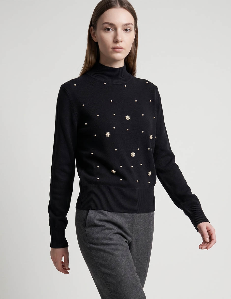 Suéter cuello redondo para mujer