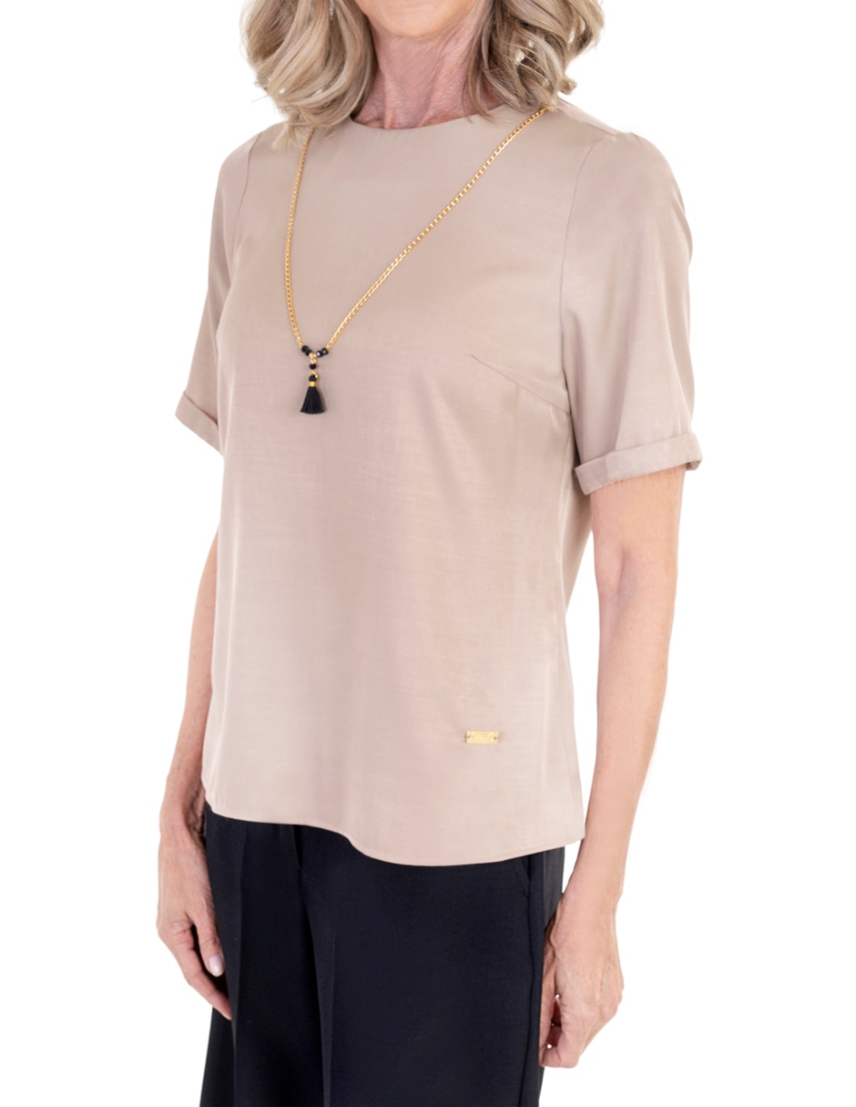 Blusa manga corta para mujer 5