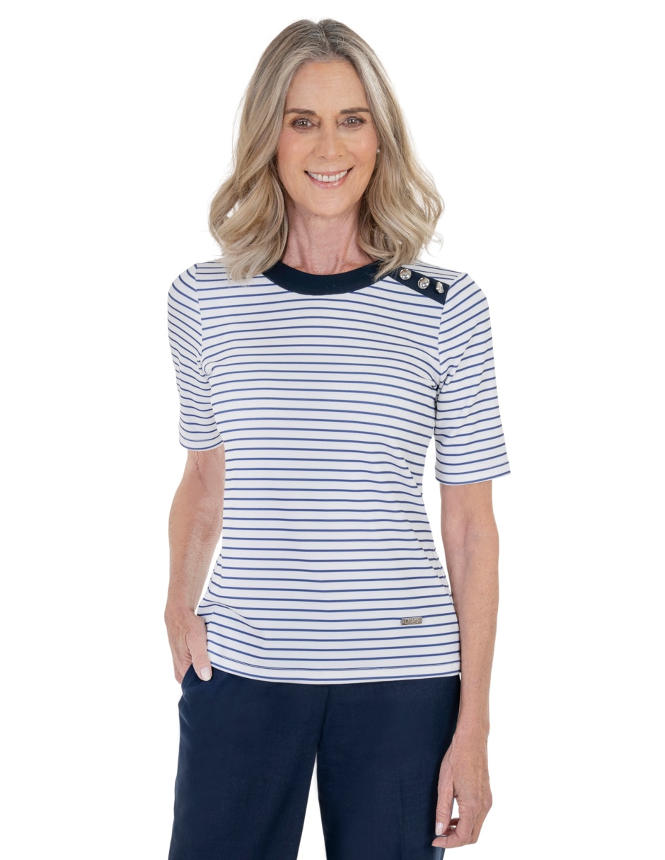 Blusa Chaps manga corta para mujer