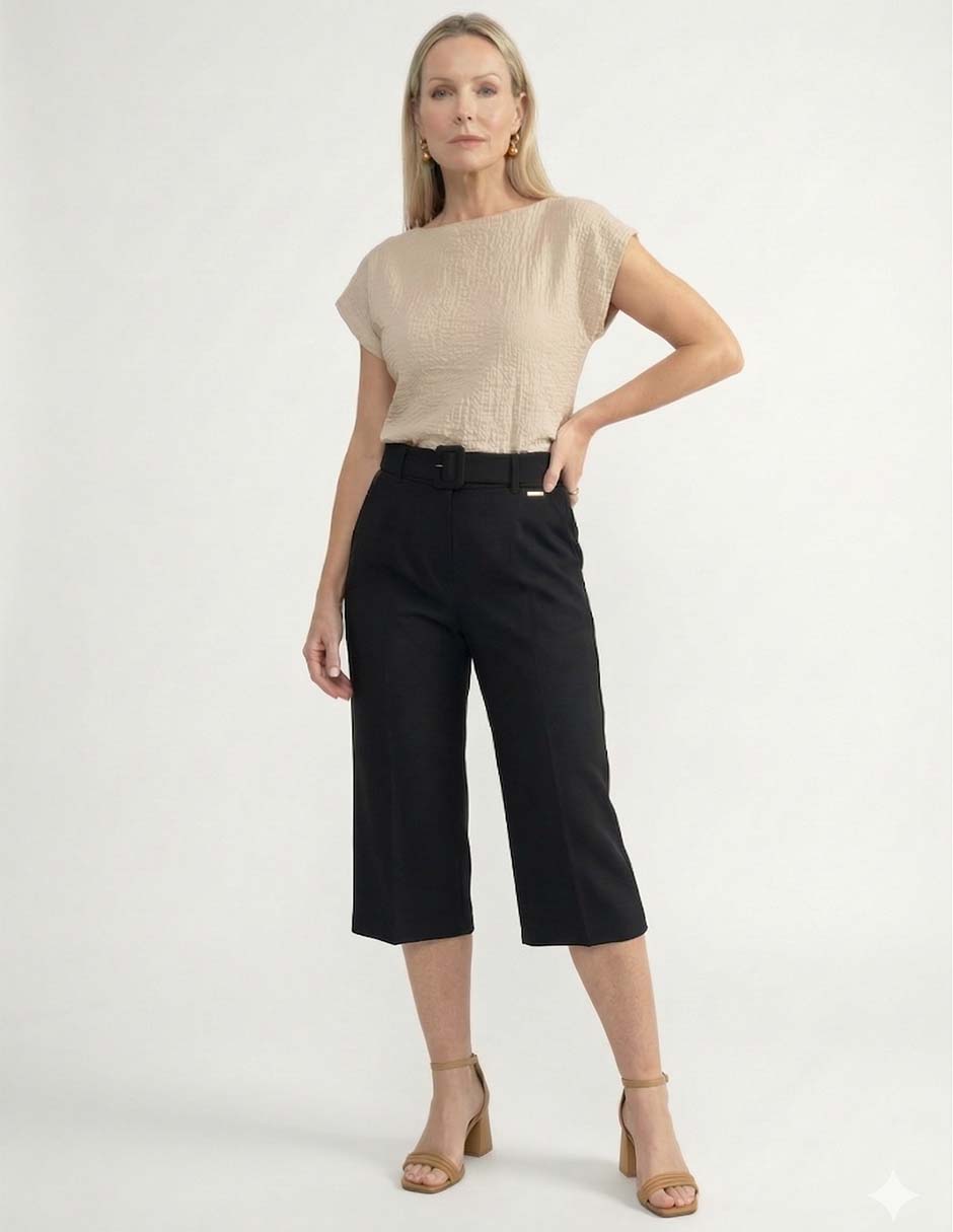 Pantalón capri straight para mujer 7