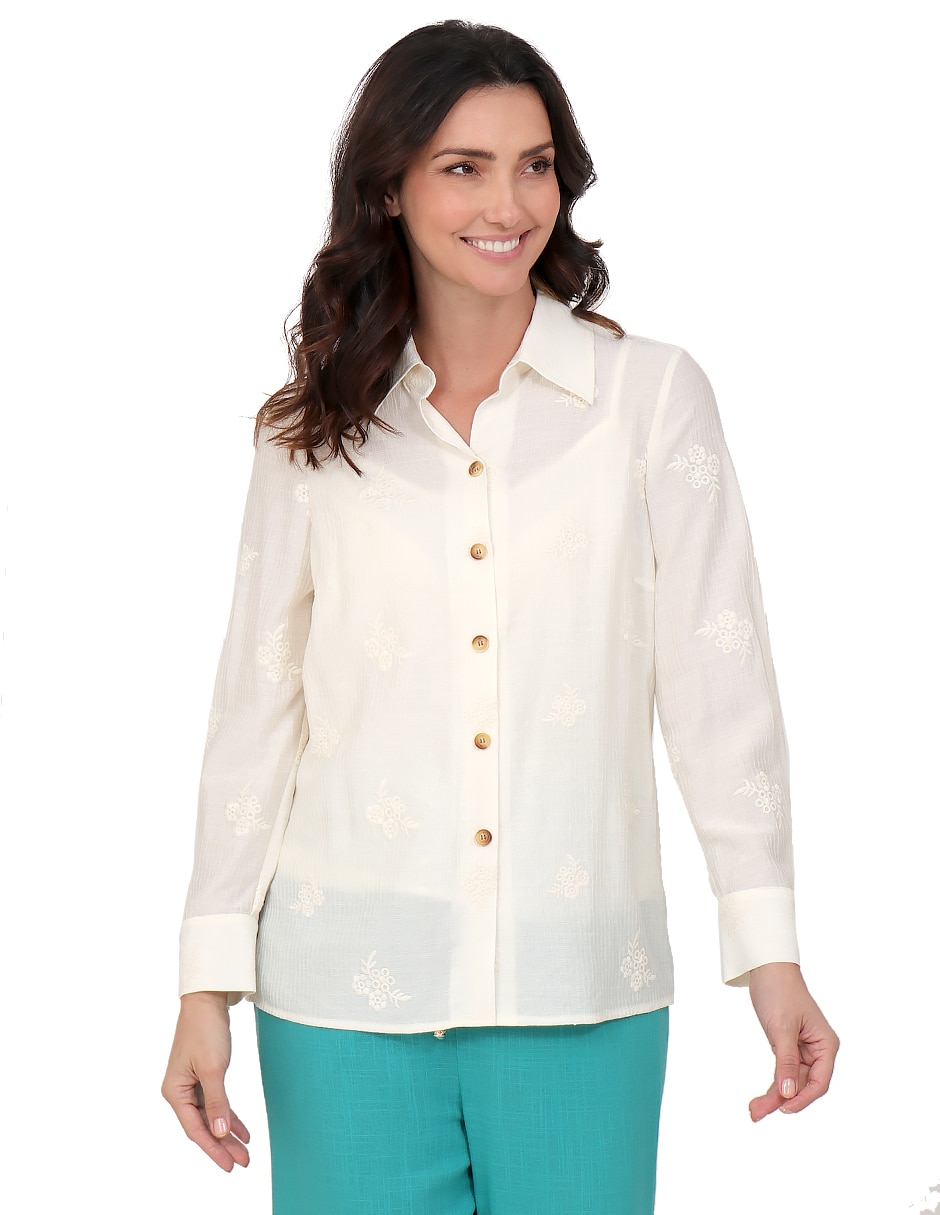 Blusa manga larga para mujer